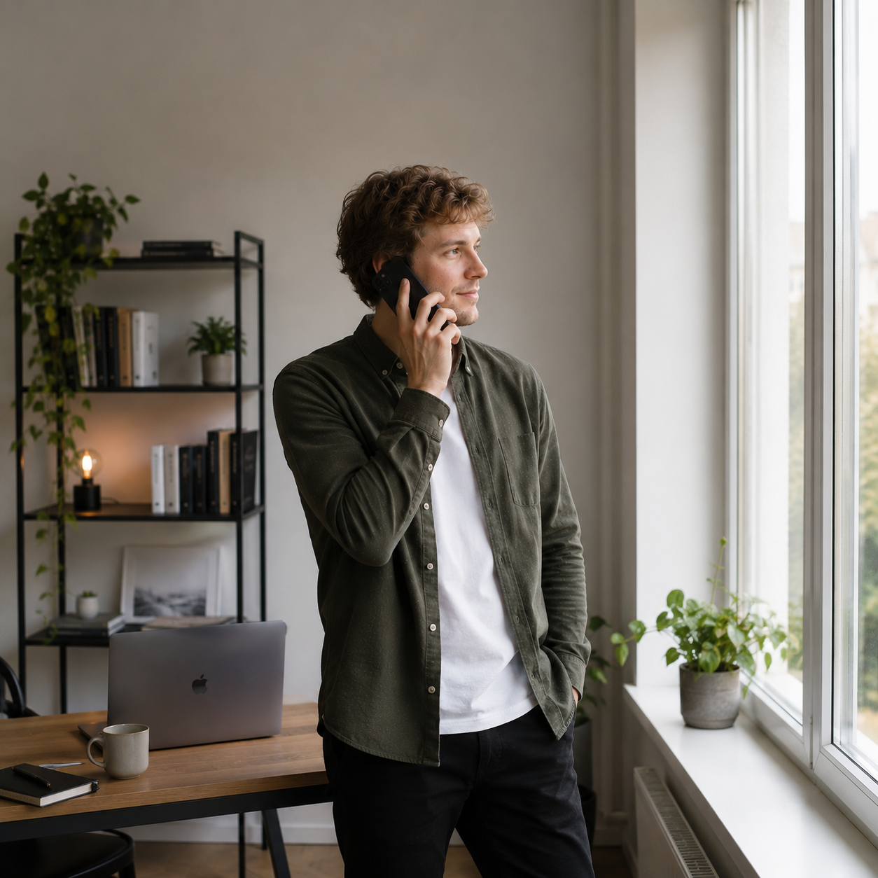 Freelancer podczas rozmowy z klientem